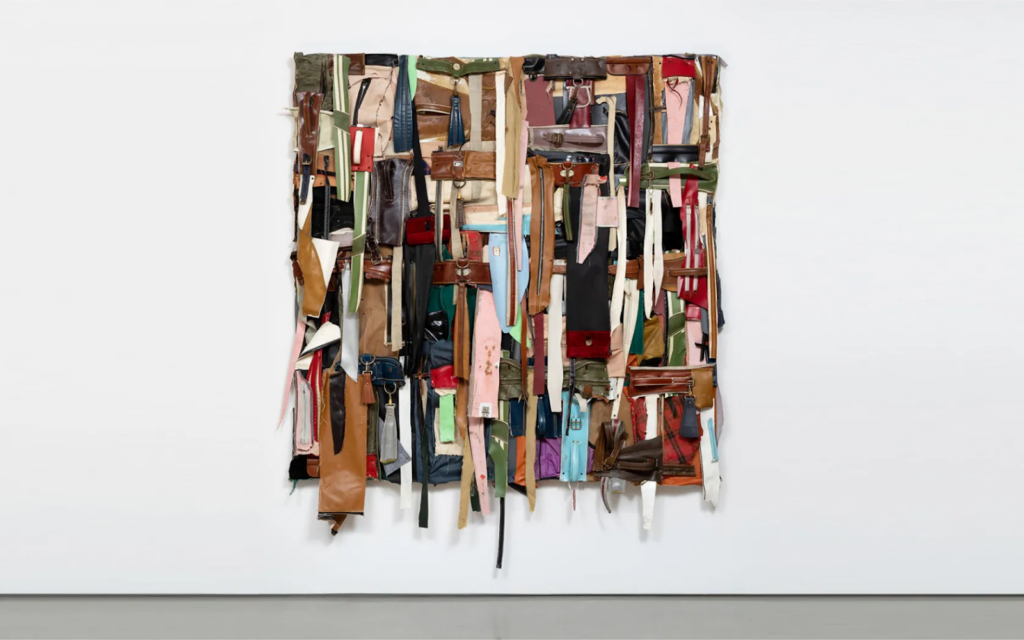 Charles McGill, Shredded Quilt II, 2016, featured in his exhibition, Charles McGill: In the Rough, commentating on the class and racial inequalities in golf, until November 21, 2021. Photo Credit: Jenny Gorman