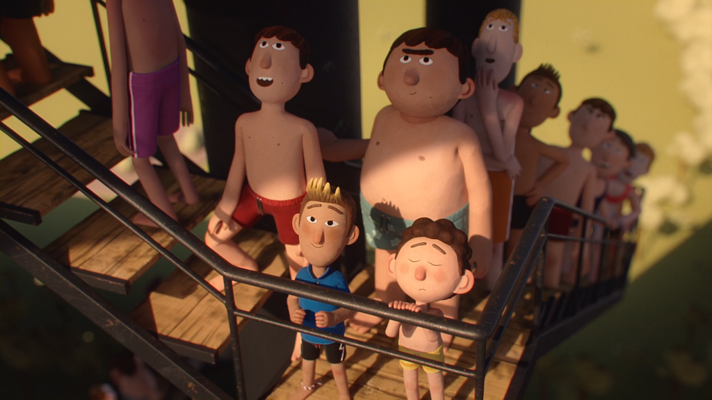 Still from the trailer for Black Slide, the animated short film by Ringling College alumni Uri Lotan.